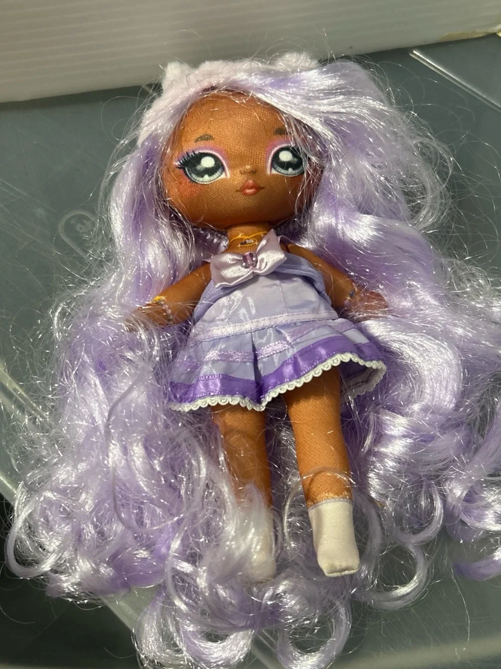 Plush-Accessory Fashion Doll Set - Purple & Yellow